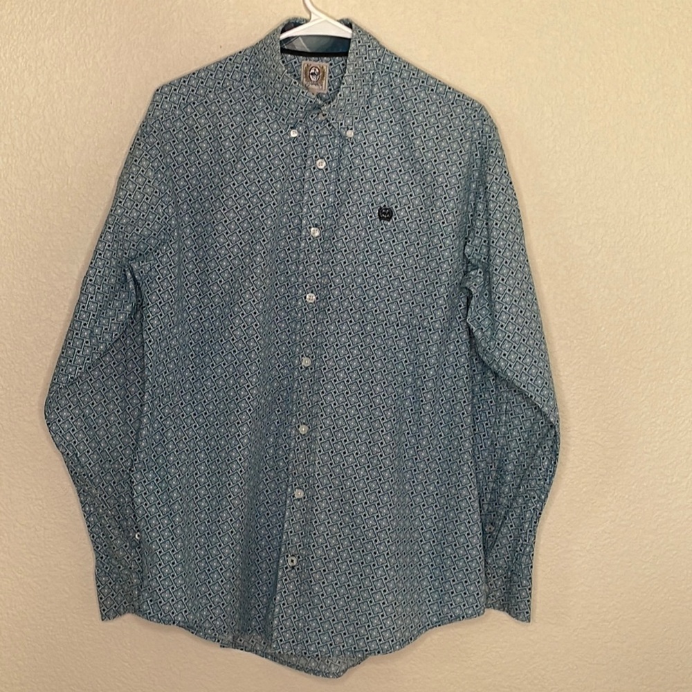 Mens size small Cinch long sleeve button up western/dress shirt
